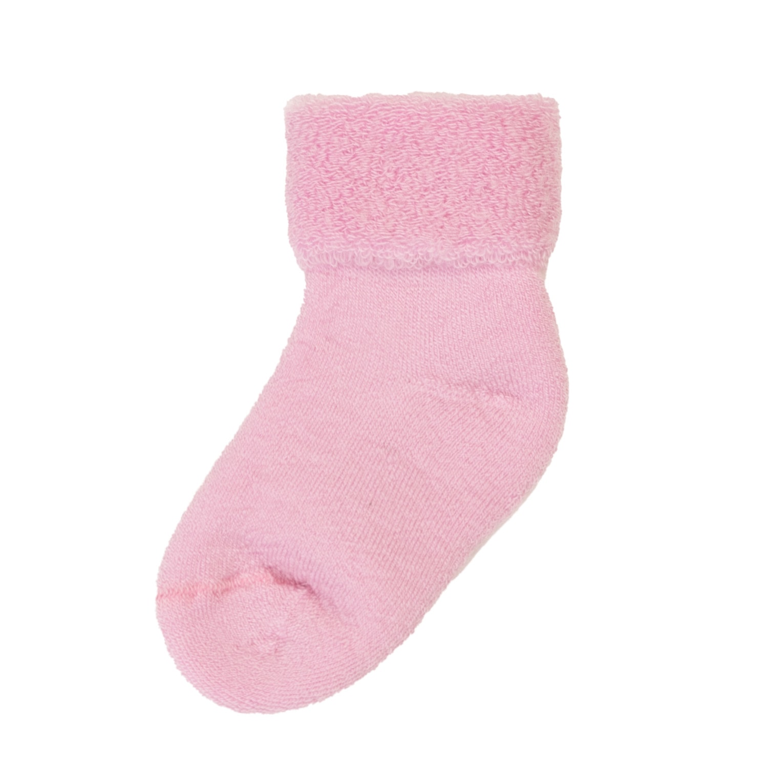 Wool socks w fold cuff, terry